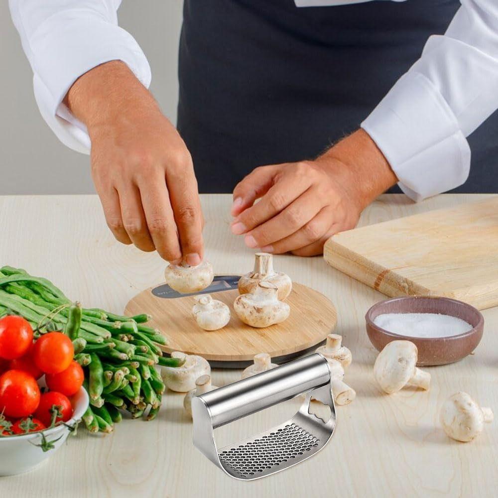 Silver Garlic Press Stainless Steel Garlic Chopper 2024 Garlic Mincer  Kitchen Tools