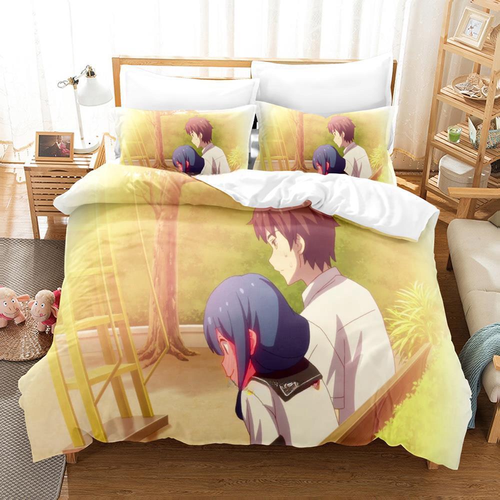 Comforter Tsurezure Children Bedding Set Single Twin Full Queen King Size Bed Set Adult Kid Bedroom S 3D Anime Bed