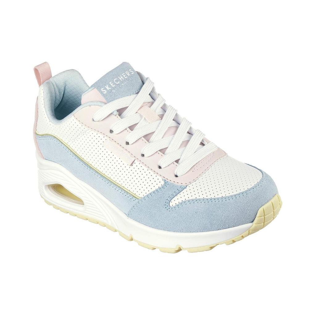 Skechers Versatile Comfortable Lightweight Durable Balance Low-Top Casual Shoes Women sneakers Blue Pink 177105-LBPK