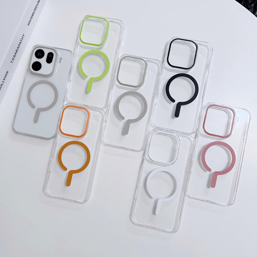 Custodia Rigida in PC Trasparente Magnetica per Ricarica Wireless Cover Posteriore Protettiva per OPPO Find X9 Pro Find X9 X9Pro Guscio