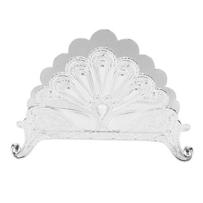 Napkin Holder Classical Metal Peacock Embossed European Style Table Tissue Holder Tabletop