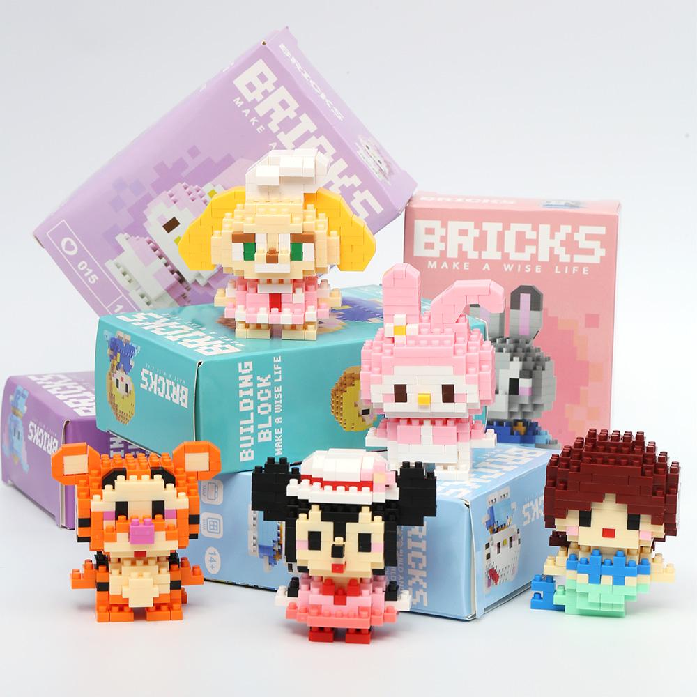 Disney Bouwstenen Stitch LinaBell voor kinderverjaardagscadeau animepersonage Prinses Linabelle mini speelgoed bouwstenen