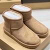 Damen Winter Plateau Schneestiefel Warme Wildlederimitat Knöchelhohe Stiefel Dickes Pelzfutter Rutschfeste Kurze Stiefel für Kaltes Wetter