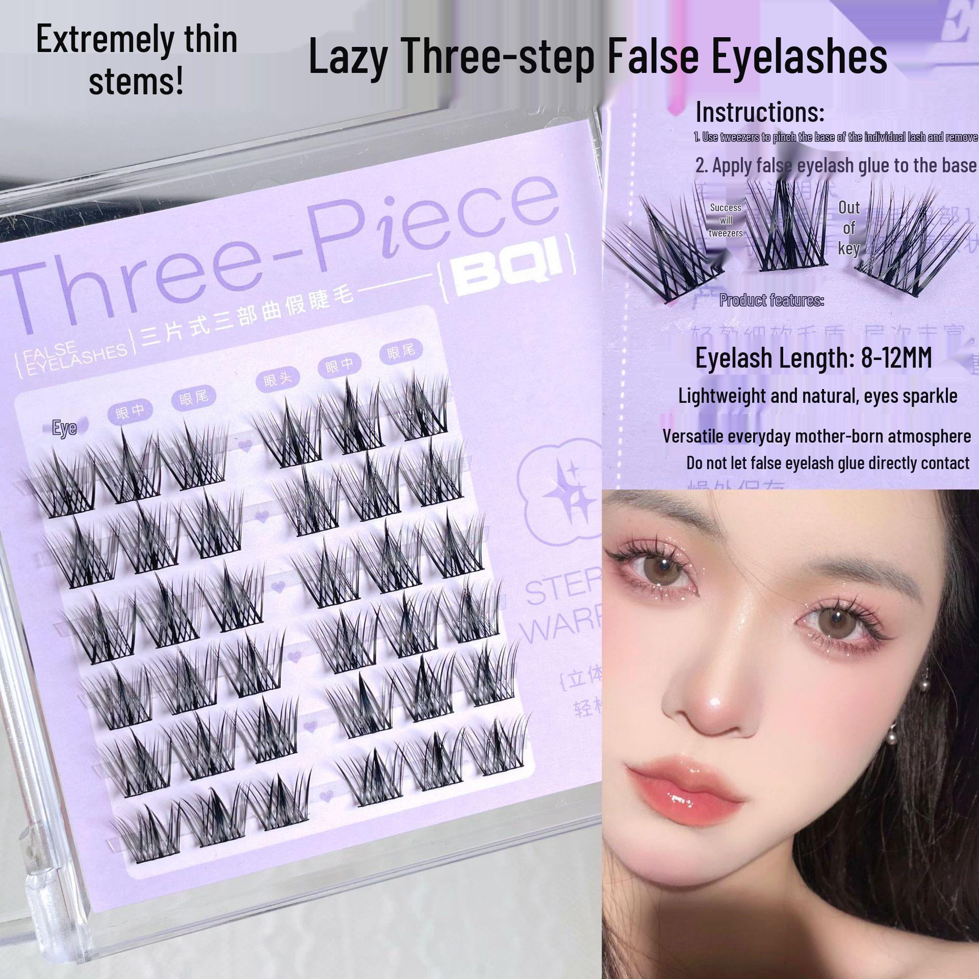 

BQI Natural Style Three-Step Eyelash Clusters