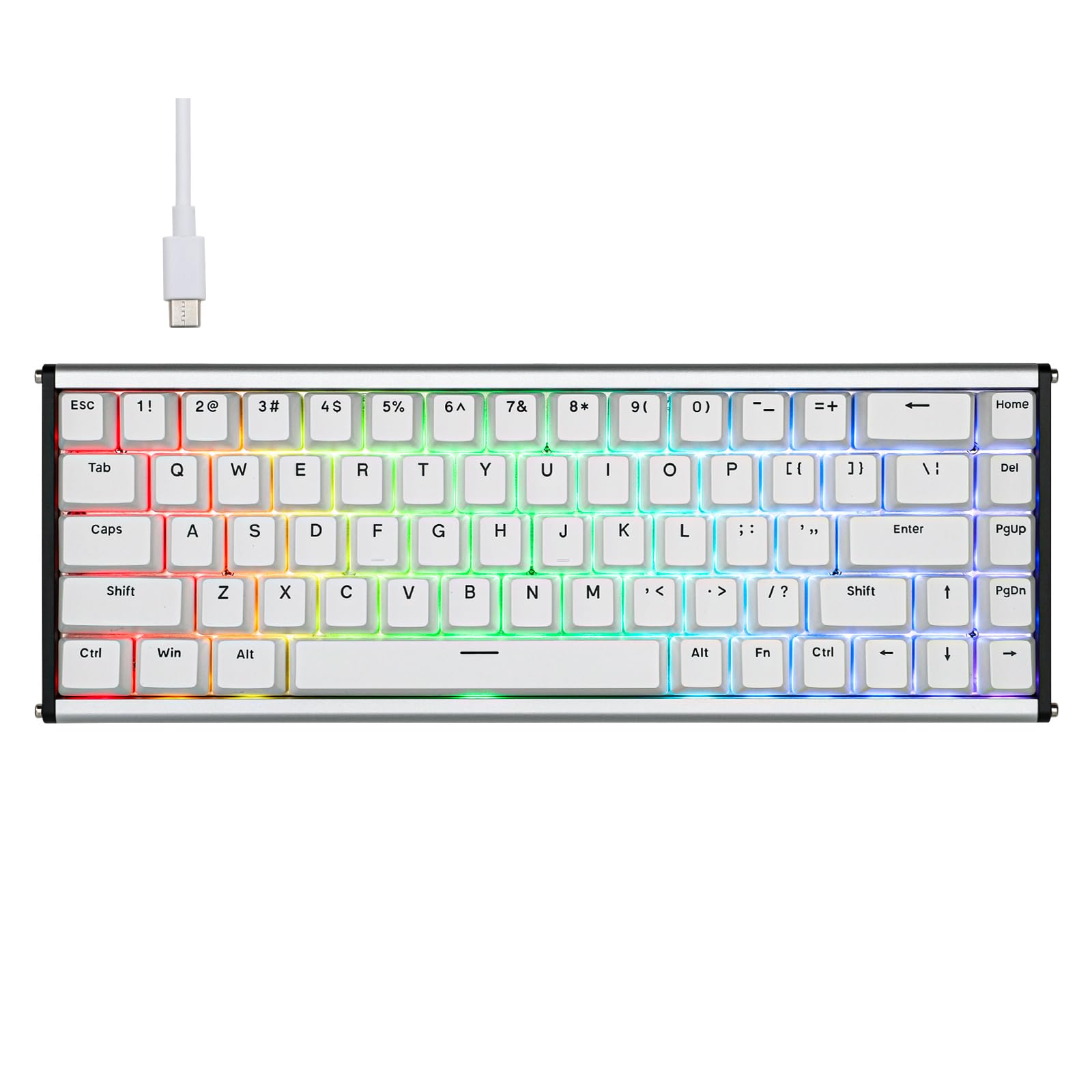 

MechLands AJAZZ ALUX68 HE Aluminum Rapid Trigger Gaming Keyboard with Magnetic Wired Hall Effect 8K Polling and RGB Backlighting ALUX68 Switches, білий