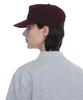PARTIMENTO WOMEN Washed Pw Embroidered Grandad Cap_Burgundy