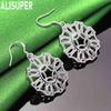 925 Sterling Silver Ethnic Style Hollowed-Out Sunflower Earrings - Stylish Evening Jewelry