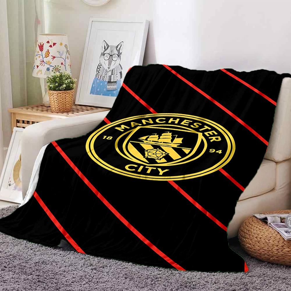 Manchester City Fc Crest Blankets Flannel Printed Breathable Warm Throw Blanket for Home Office Bedspreads 0708a8