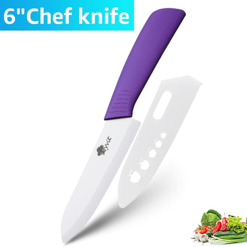 Ceramic Knives Kitchen knives 3 4 5 6 inch Chef knife Cook white zirconia blade Multi-color Handle High Quality