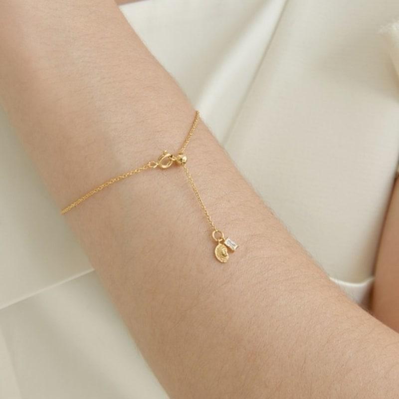 Aphrose Square Cubic Slide Bracelet
