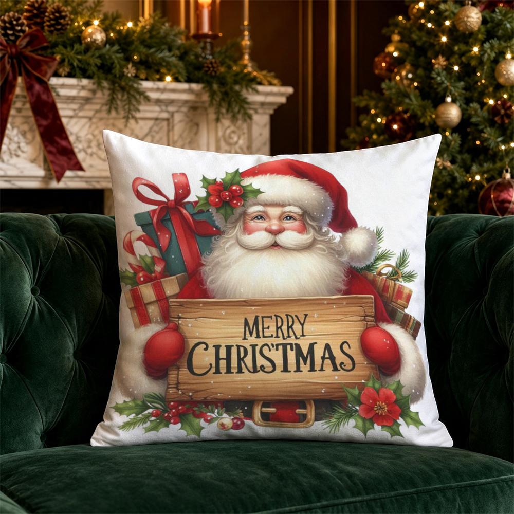 Christmas Throw Pillow Covers Pattern Cushion Cover Suitable for Sofa Bedroom Car Pillow Cover