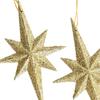 2 Pieces Christmas Glitter Star Pendants Hanging Ornaments Decor for Wedding