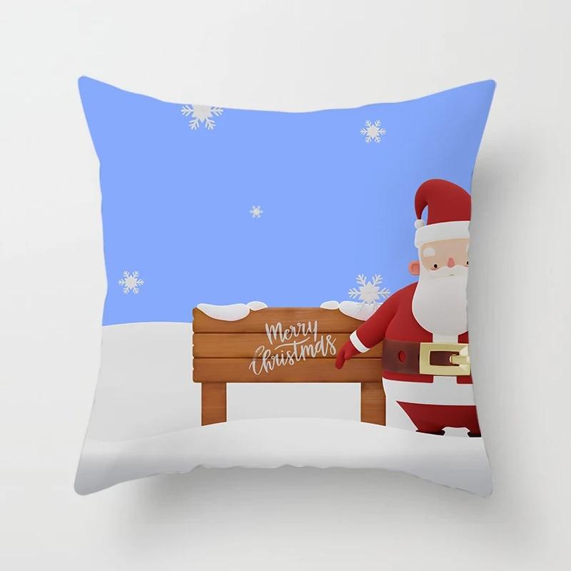 Santa Claus Christmas Pillow Set Sofa Gift Home Decoration Pillow Case Christmas Gift Pillow Case