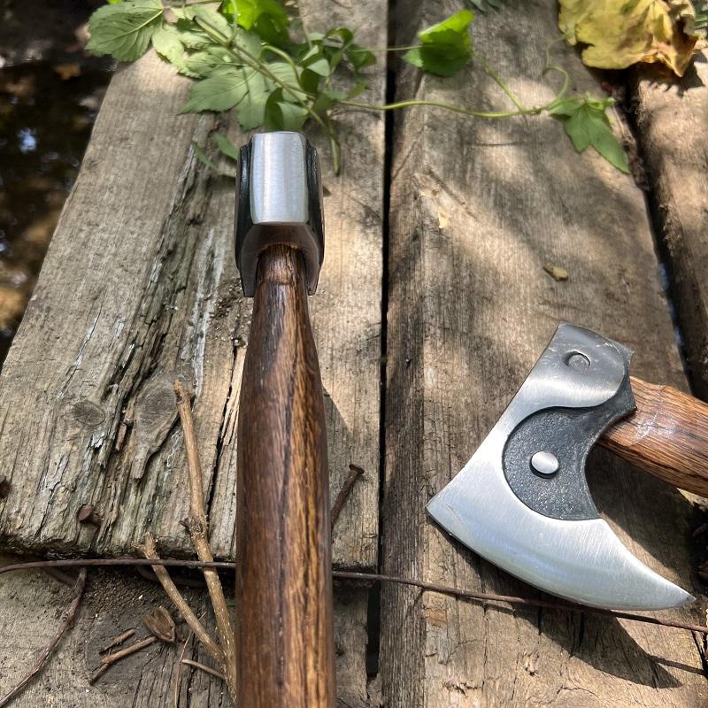 Household All Steel Forging Durable Qinggang Wood Carving Tai Chi Axe Convenient Hand Tool for Chopping Wood and Chopping Wood