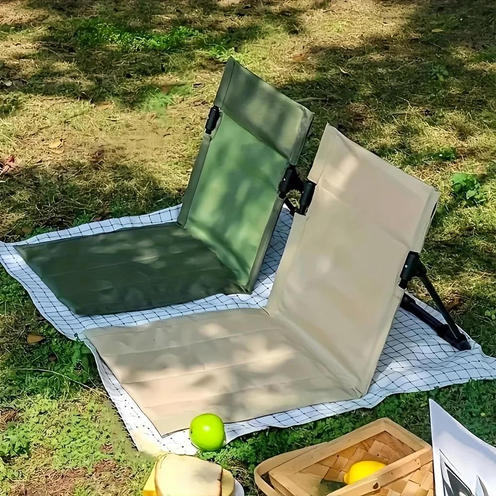 Ultra Light Portable 1pc Outdoor Folding Chair Convenient Camping Backrest Chair Lightweight for Beach Garden Outdoor Activities