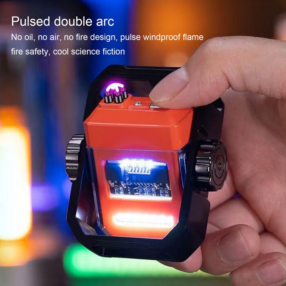Windproof Igniter Fidget Toy Compact Portable Windproof Flameless Bbq Igniter Rechargeable Electric Arc-lighter for Boyfriend