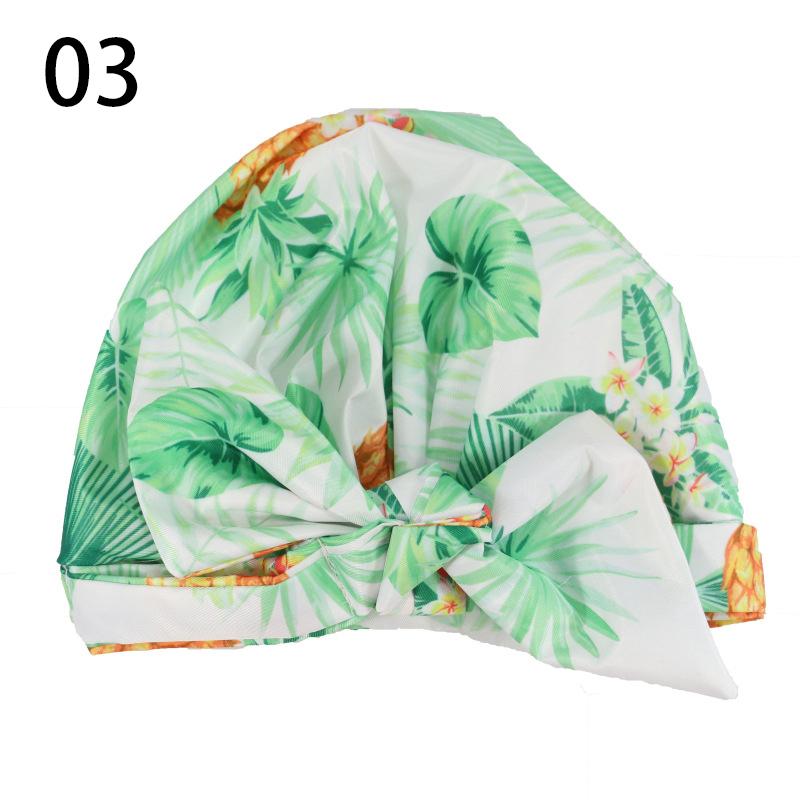 Waterproof Shower Cap Double Layers Bath Cap Adjustable Elastic Band Shower Cap For Women Long Thick Hair CDN