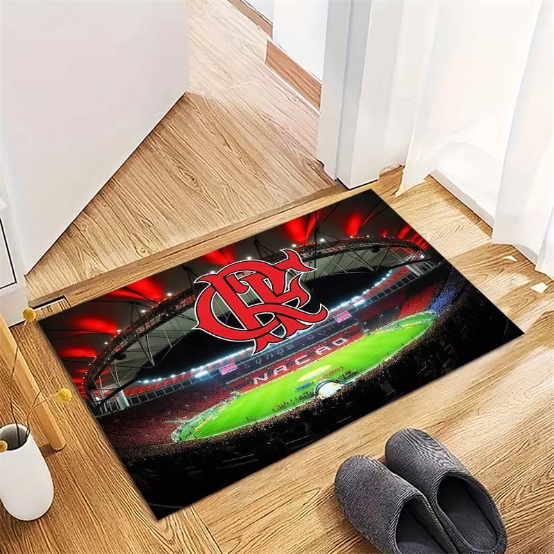 Football Stadium Club Badge Print Area Rug Non‑Slip Floor Mat Living Room Bedroom Fan Decor