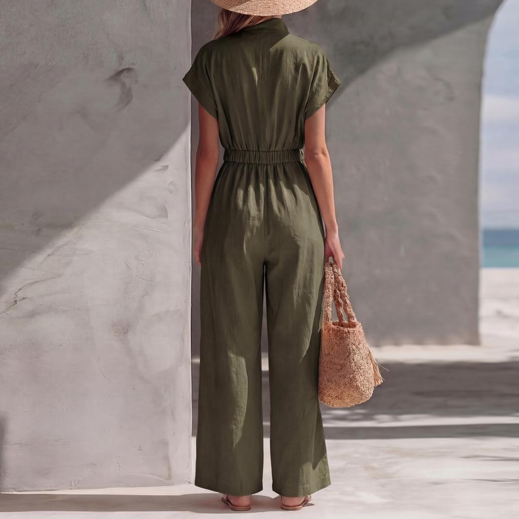 Short Rompers For Women Deep V Neck Sleeveless Jumpsuit Loose Fit Work Overalls Dressy Casual Summer Jumpsuits