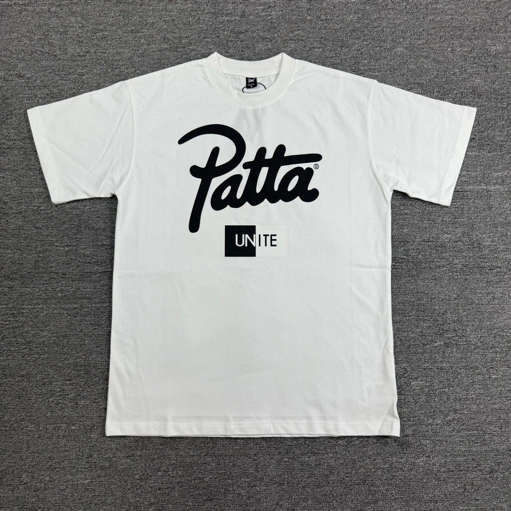 American cross-border trendy brand PATTA design sense letter printing short-sleeved T-shirt men's and women's trendy brand versatile loose top