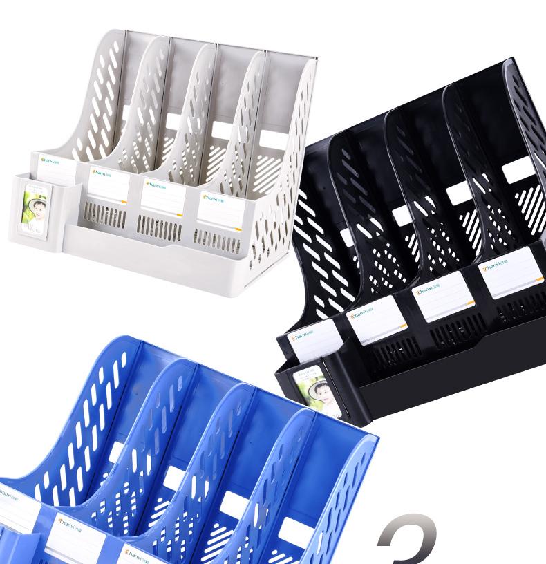 Desktop File Organizer Set: Thickened Rack & Storage Box for Office Supplies