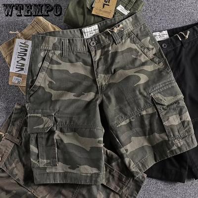 Camouflage Shorts Men's Loose American Casual Five Quarter Pants Summer Horse Pants Straight Leg Shorts