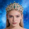 כתר לנשים משובץ אבני קריסטל נוצצות נזר כלה התאמה בטוחה קל משקל כתר נסיכה עם קצוות מעוקלים סיכות אביזרי שיער