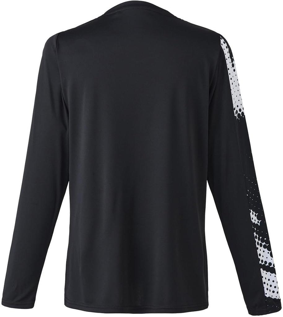 Dunlop Tennis Wear Badminton Long Sleeve Game Shirt Water Absorbent Quick Drying UV Protection DAP1466W 2024FW Black M [DUNLOP] Women's