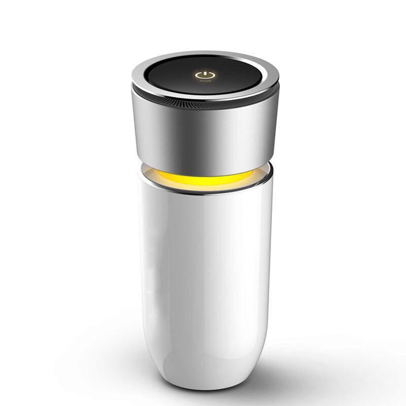 USB Mini Car Air Purifier Hepa Filter Removes PM2.5 Smoke Odor Negative Ion Color Ambient Light USB Powered Car Air Cleaner