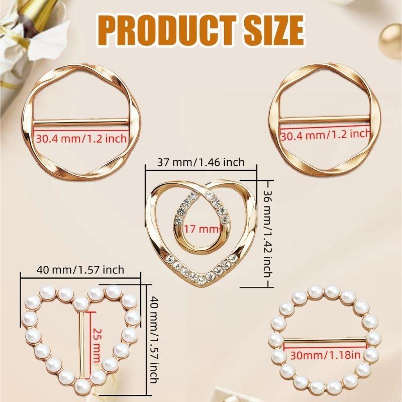 5Pcs Adjustable Waist Fasteners Buckle Zinc Alloy Waist Cincher Clothing Waist Adjuster Clip For Dress Scarf Shawl Shirt