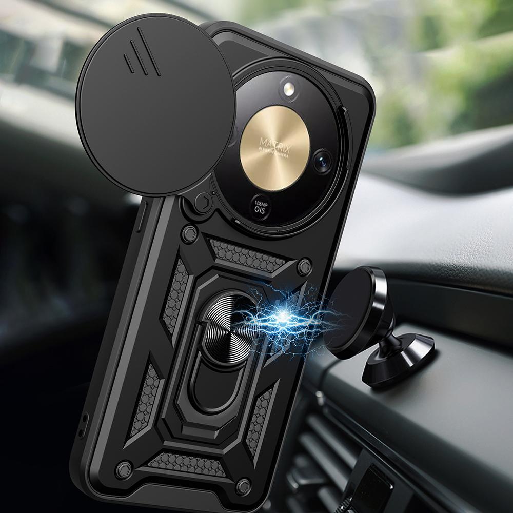 Armor Holder Funda for Honor X9D 5G Case for Honor X70 5G Cover Slide Camera Protection Ring Stand Shockproof Back Capa Funda