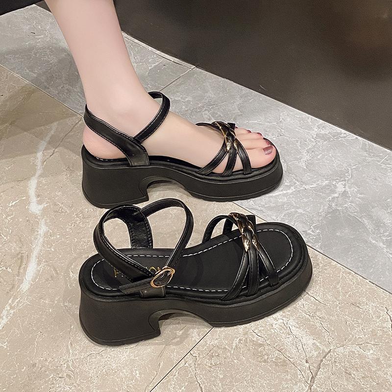 Fashion New Summer Fashionable Casual Women's Sandals Increased Heel Waterproof Platform Wedges Stylish Roman Loafers for Women
