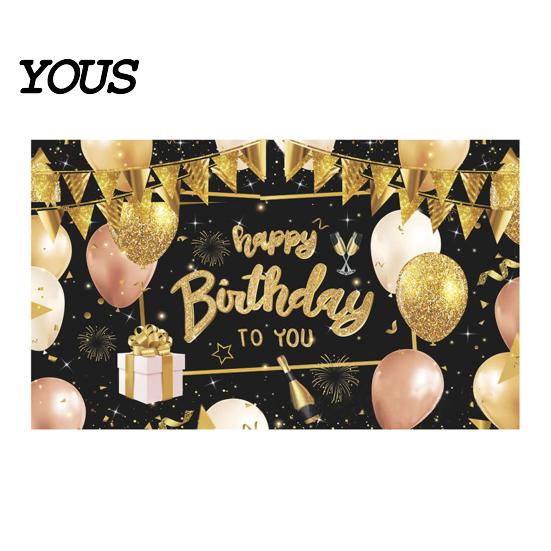 Birthday Celebration Banner Happy Backdrop, Party Photo Background Cloth for Celebration, Decorative Bunting Flag Decor Kids Women, Supplies