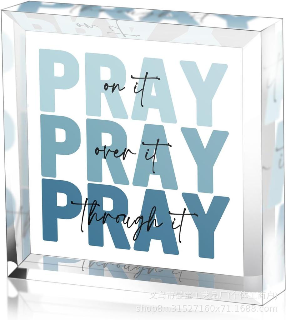 Pray More Worry Less Decoration Cute Gift Butterfly Crafts Flower Study Desk Ornaments Home Decoration Accessories Home Decor