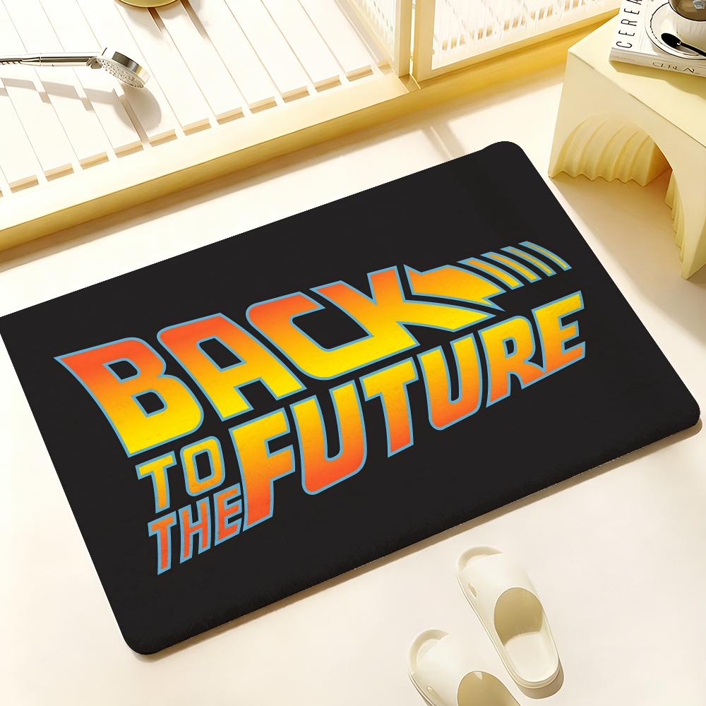 Hot B Back To the F Future Floor Mat Cozy Flannel Soft Thick Non Slip Mat For Living Room Bedroom Kitchen Decor Rugs