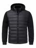 Men's Hooded Cotton Padded Jacket - Stand Collar, Patchwork, Warm Winter Casual Sport Jacket