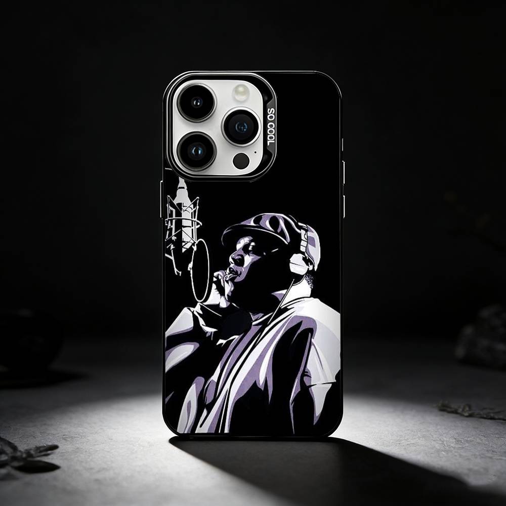 

B-Biggie Smalls Notorious BIG Art Phone Case For iPhone 17,16,15,14,13,12,11 Plus,Pro Max,XS,Colored silver phone case iPhone17promax