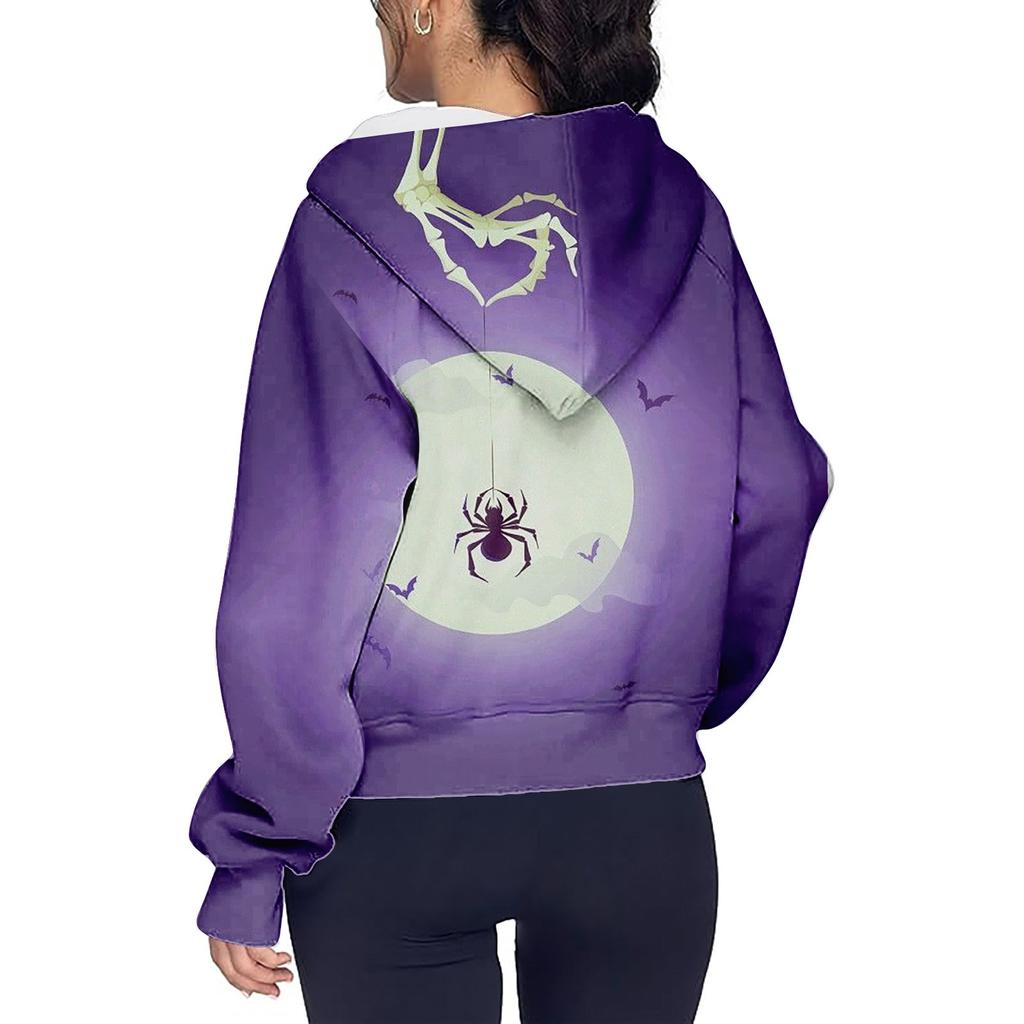 Women's Hoodies  Long Sleeve Casual Full Zipper Sweatshirts Thumb Hole Sweatshirts Coat Jackets  With Pockets