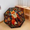 1 PC Automatic Folding Umbrella - Fox Pattern, Portable & Foldable Design with 8 Ribs, Christmas Birthday Gifts