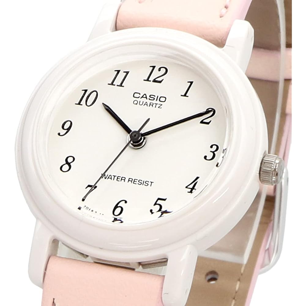 Casio Chupacasi LQ-139L-4B2 Women's Analog Watch Baby Pink Leather Strap Round Face