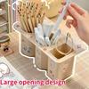 3 Lattices Desk Pen Holder Pencil Storage School Office Stationery Pens Box Brush Stand Organizer Boxes Desktop Assessories