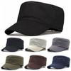 Fashion Men Women Outdoor Casual Sun Protection Hat Sunshade Flat Hat Unisex Plain Retro Adjustable Sun Hat