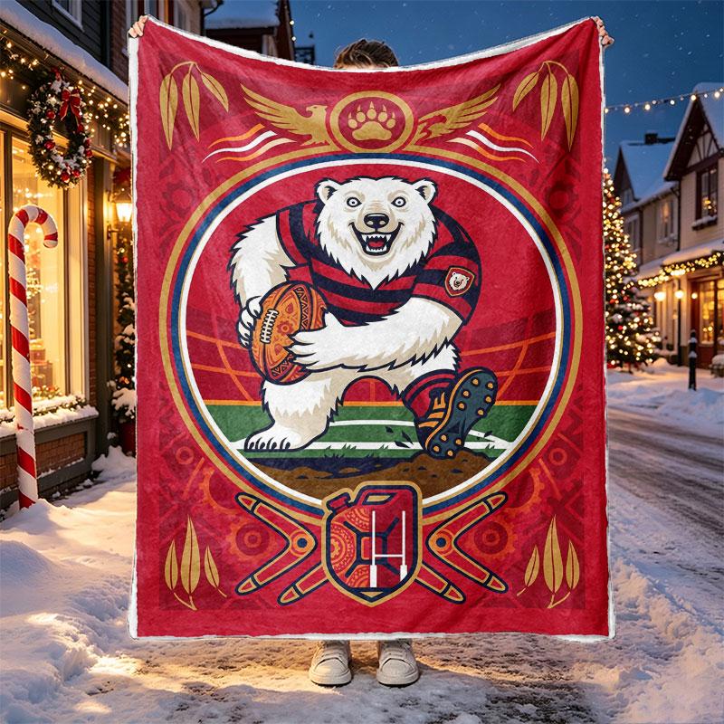 North Sydney Bears Pattern Blanket for Home Decoration, Bed, Sofa, Car Travel, Camping, Suitable for All Seasons, Birthday Christmas Gift