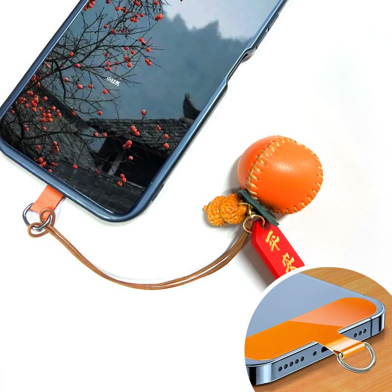 Luxury Hand-Stitched Leather Bag Charm for Men and Women