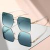 Retro and simple UV-resistant driving sunglasses, fashionable and trendy large-framed sunglasses
