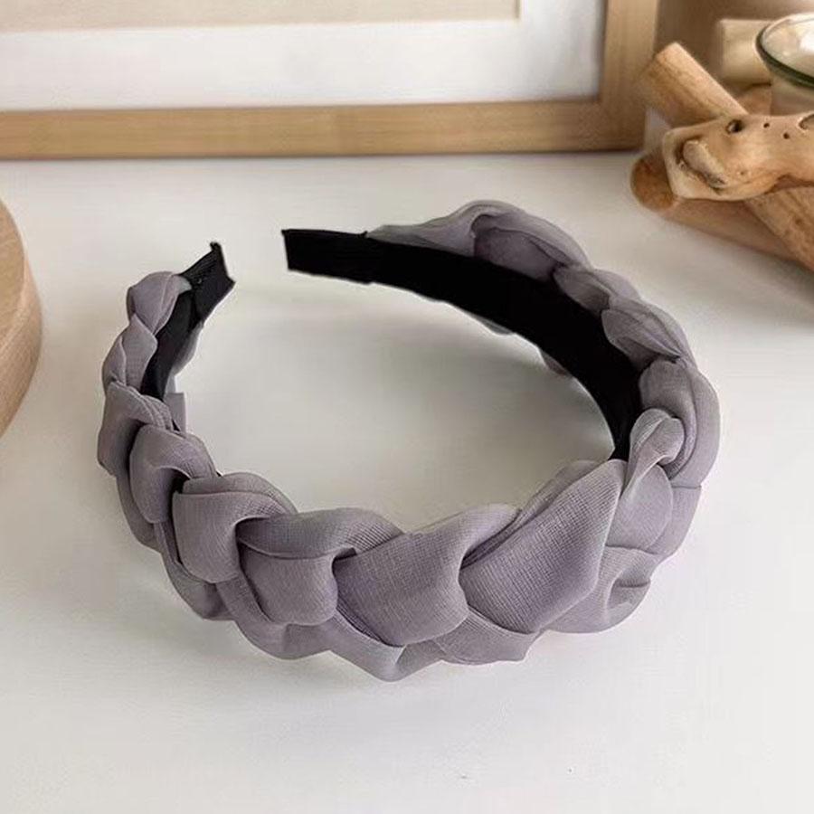 Vintage Fabric Twist Braided Hairband Jednokolorowy Hari Hoop dla kobiet Modne akcesoria do włosów