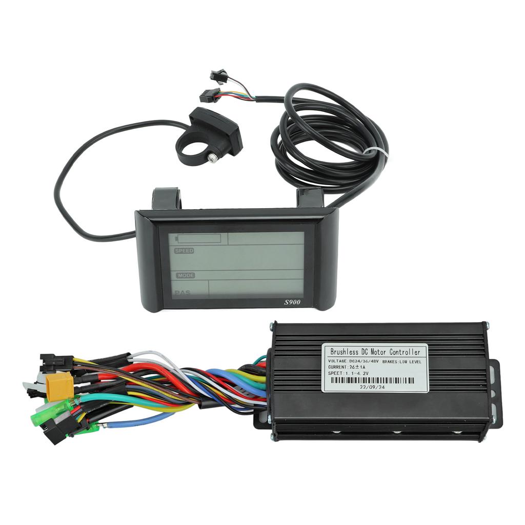 Motor Controller Set with LCD Display 3 Modes Sine Wave Brushless Controller for Electric Bike 24V 36V 48V