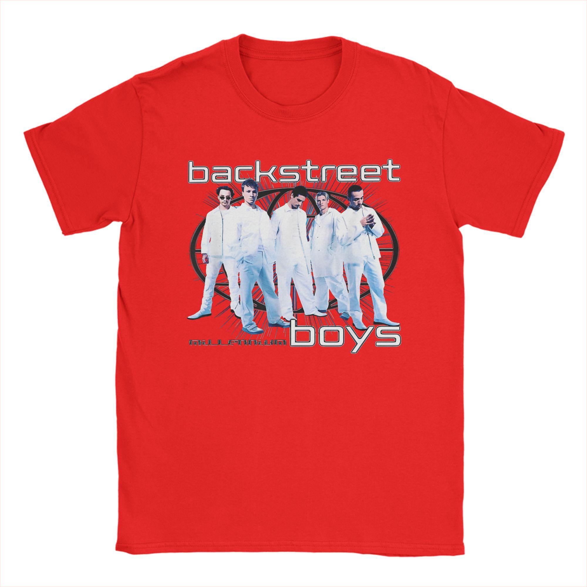 Футболка Backstreet Boys Millenium Globe Футболки Harajuku С коротким рукавом Уличная одежда Топы Летние 100% Хлопок Круглый вырез Одежда S