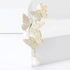 Light Luxury Micro-Inlaid Copper Zircon Butterfly Brooch Temperament Versatile Women'S Suit Dress Corsage Jewelry Pin