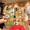 Vintage Flower Wrist Strap Case For Samsung M54 M14 M20 M53 M23 M33 Stand Holder Soft TPU Cover For Galaxy A54 A34 A24 A14 A04